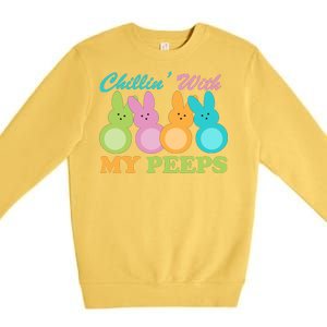 Chillin With My Peeps Easter Rabbits Premium Crewneck Sweatshirt