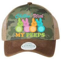 Chillin With My Peeps Easter Rabbits Legacy Tie Dye Trucker Hat