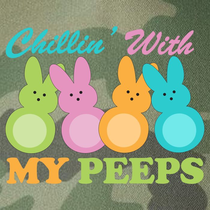 Chillin With My Peeps Easter Rabbits Legacy Tie Dye Trucker Hat