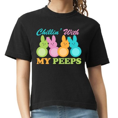 Chillin With My Peeps Easter Rabbits Comfort Colors Boxy T-Shirt