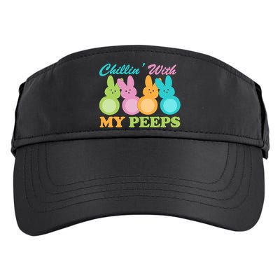 Chillin With My Peeps Easter Rabbits Adult Drive Performance Visor