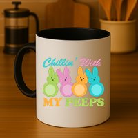 Chillin With My Peeps Easter Rabbits Mug