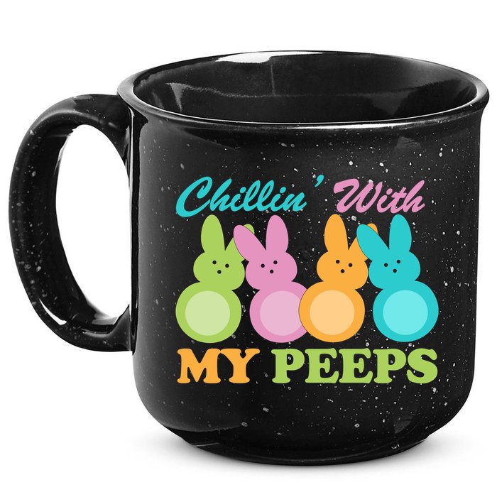 Chillin With My Peeps Easter Rabbits 15oz Campfire Ceramic Mug
