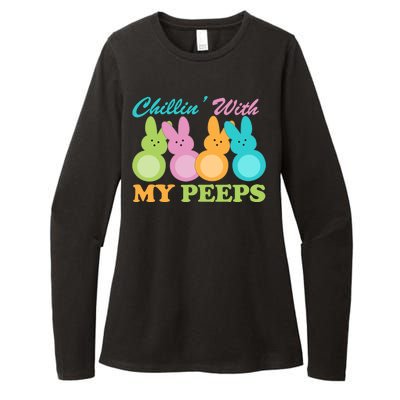 Chillin With My Peeps Easter Rabbits Womens CVC Long Sleeve Shirt