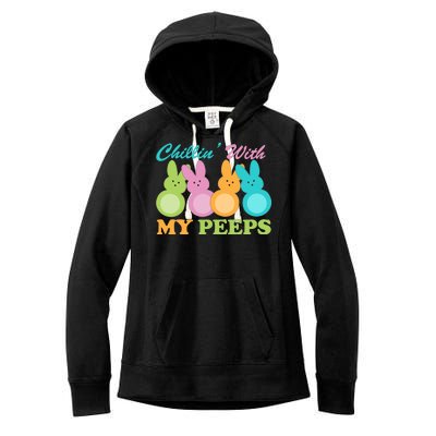 Chillin With My Peeps Easter Rabbits Women's Fleece Hoodie