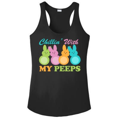 Chillin With My Peeps Easter Rabbits Ladies PosiCharge Competitor Racerback Tank