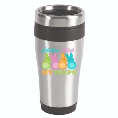 Chillin With My Peeps Easter Rabbits 16oz Travel Tumbler