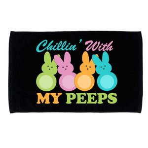 Chillin With My Peeps Easter Rabbits Microfiber Hand Towel