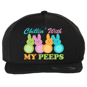 Chillin With My Peeps Easter Rabbits Wool Snapback Cap