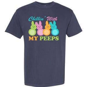 Chillin With My Peeps Easter Rabbits Garment-Dyed Heavyweight T-Shirt