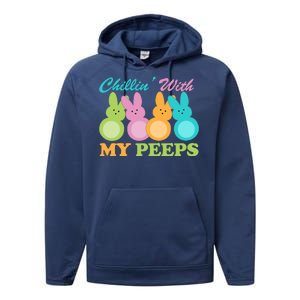 Chillin With My Peeps Easter Rabbits Performance Fleece Hoodie