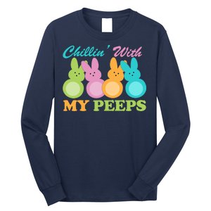 Chillin With My Peeps Easter Rabbits Long Sleeve Shirt