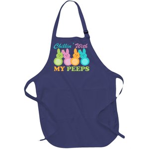 Chillin With My Peeps Easter Rabbits Full-Length Apron With Pockets