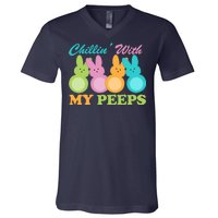 Chillin With My Peeps Easter Rabbits V-Neck T-Shirt