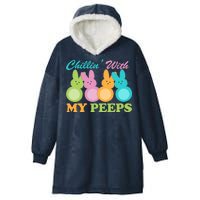 Chillin With My Peeps Easter Rabbits Hooded Wearable Blanket