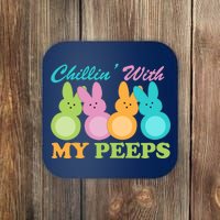 Chillin With My Peeps Easter Rabbits Coaster