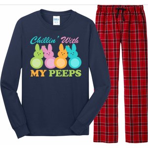 Chillin With My Peeps Easter Rabbits Long Sleeve Pajama Set