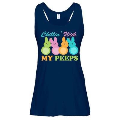 Chillin With My Peeps Easter Rabbits Ladies Essential Flowy Tank