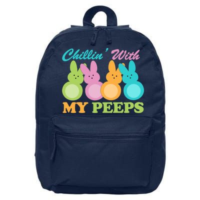 Chillin With My Peeps Easter Rabbits 16 in Basic Backpack