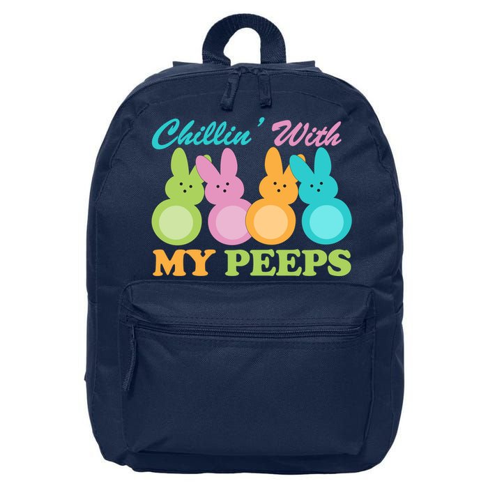 Chillin With My Peeps Easter Rabbits 16 in Basic Backpack