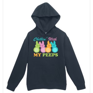 Chillin With My Peeps Easter Rabbits Urban Pullover Hoodie