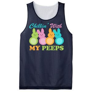 Chillin With My Peeps Easter Rabbits Mesh Reversible Basketball Jersey Tank