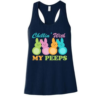 Chillin With My Peeps Easter Rabbits Womens Tank Top
