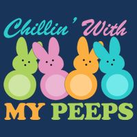Chillin With My Peeps Easter Rabbits Baby Bodysuit