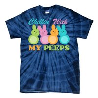 Chillin With My Peeps Easter Rabbits Tie-Dye T-Shirt