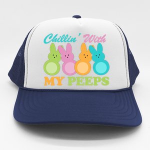 Chillin With My Peeps Easter Rabbits Trucker Hat