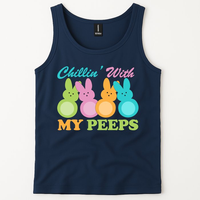 Chillin With My Peeps Easter Rabbits Tank Top