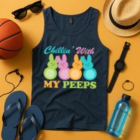 Chillin With My Peeps Easter Rabbits Tank Top
