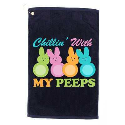 Chillin With My Peeps Easter Rabbits Golf Towel