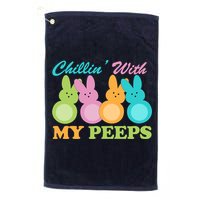 Chillin With My Peeps Easter Rabbits Golf Towel
