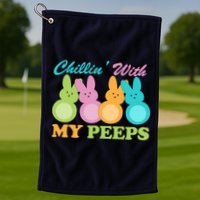 Chillin With My Peeps Easter Rabbits Golf Towel