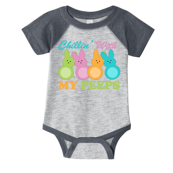 Chillin With My Peeps Easter Rabbits Infant Baby Jersey Bodysuit