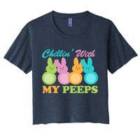 Chillin With My Peeps Easter Rabbits Crop Top