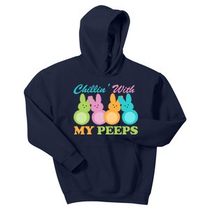 Chillin With My Peeps Easter Rabbits Kids Hoodie