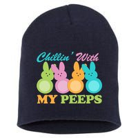 Chillin With My Peeps Easter Rabbits Short Acrylic Beanie
