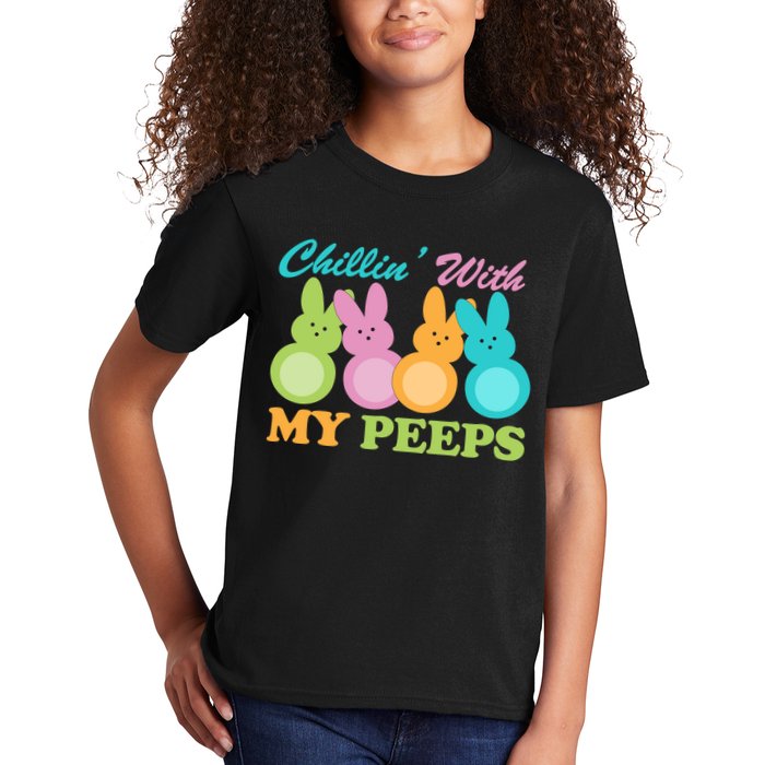 Chillin With My Peeps Easter Rabbits Kids T-Shirt