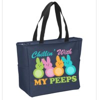 Chillin With My Peeps Easter Rabbits Zip Tote Bag