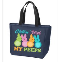 Chillin With My Peeps Easter Rabbits Zip Tote Bag