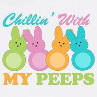 Chillin With My Peeps Easter Rabbits Garment-Dyed Sweatshirt