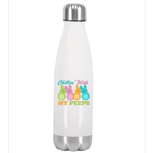 Chillin With My Peeps Easter Rabbits Stainless Steel Insulated Water Bottle