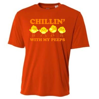 Chillin With My Peeps Funny Easter Cooling Performance Crew T-Shirt