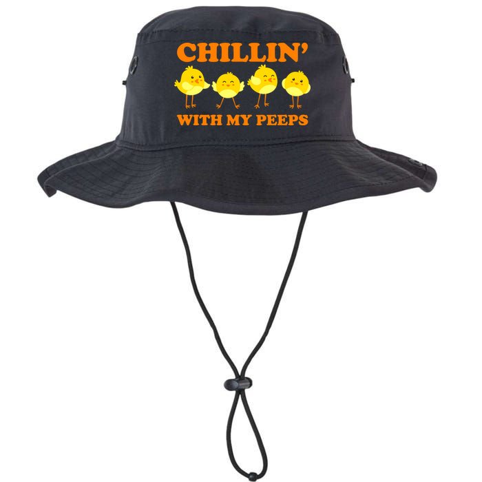 Chillin With My Peeps Funny Easter Bucket Hat