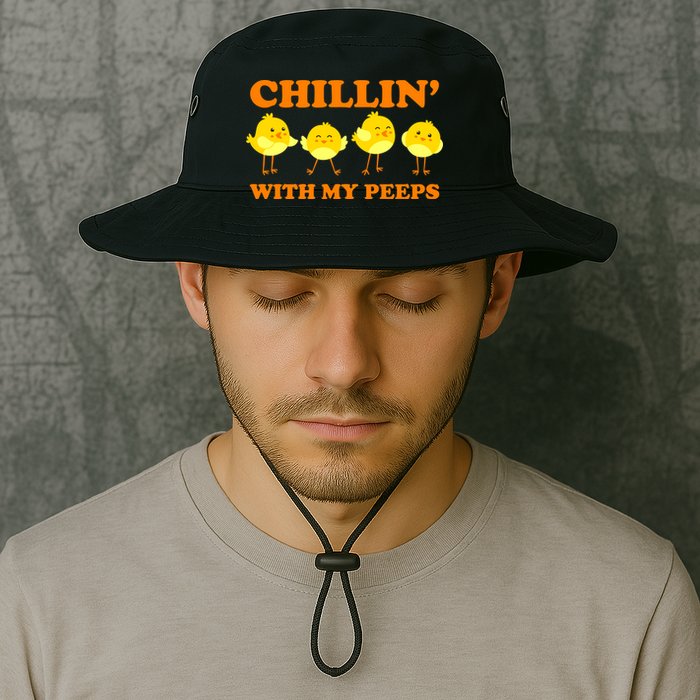 Chillin With My Peeps Funny Easter Bucket Hat