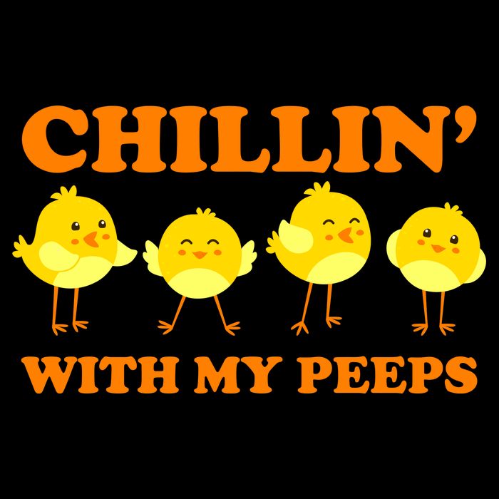 Chillin With My Peeps Funny Easter Bucket Hat