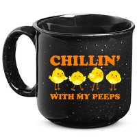 Chillin With My Peeps Funny Easter 15oz Campfire Ceramic Mug