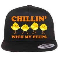 Chillin With My Peeps Funny Easter Flatbill Hat